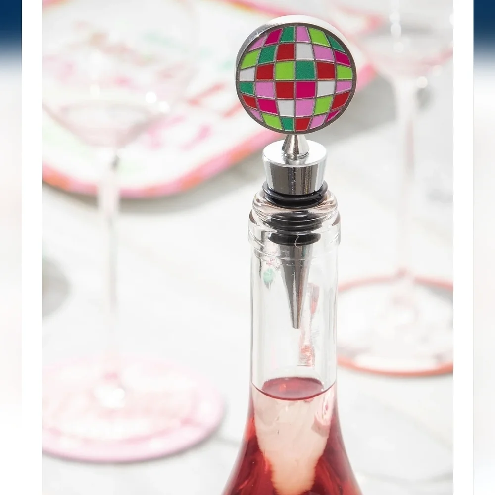 Dolly Parton Disco Ball Wine Bottle Stopper 4.5